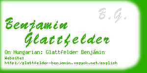 benjamin glattfelder business card